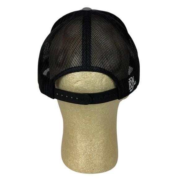 Red Dirt Hat Co Gray Black Mesh Trucker Cap Embroidered Patch Design Snapback - Picture 4 of 8